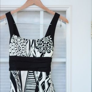 Black and White Patterned Sun Dress