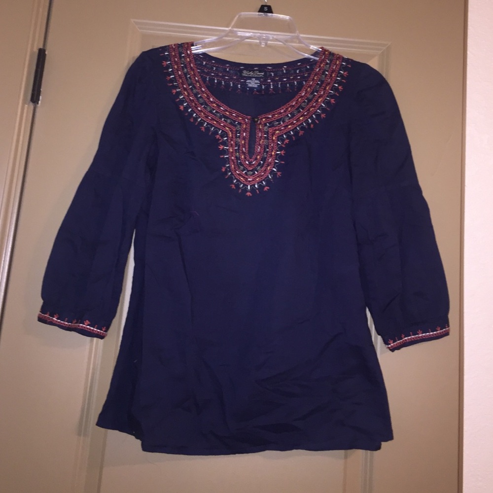 Navy Lucky Brand blouse