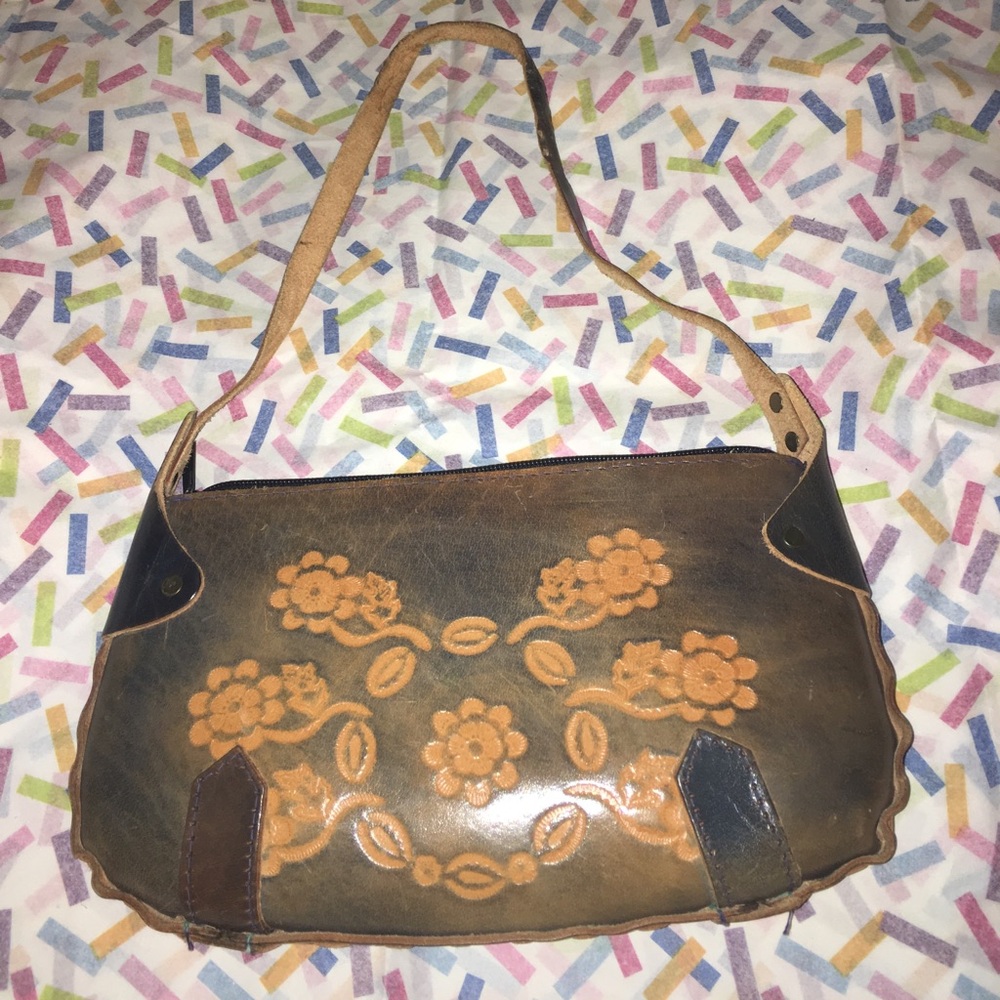 Genuine leather hand bag
