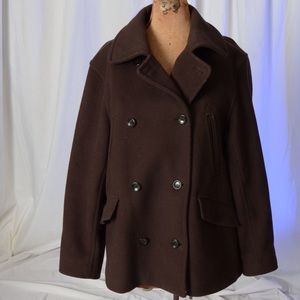 Brown double breasted coat