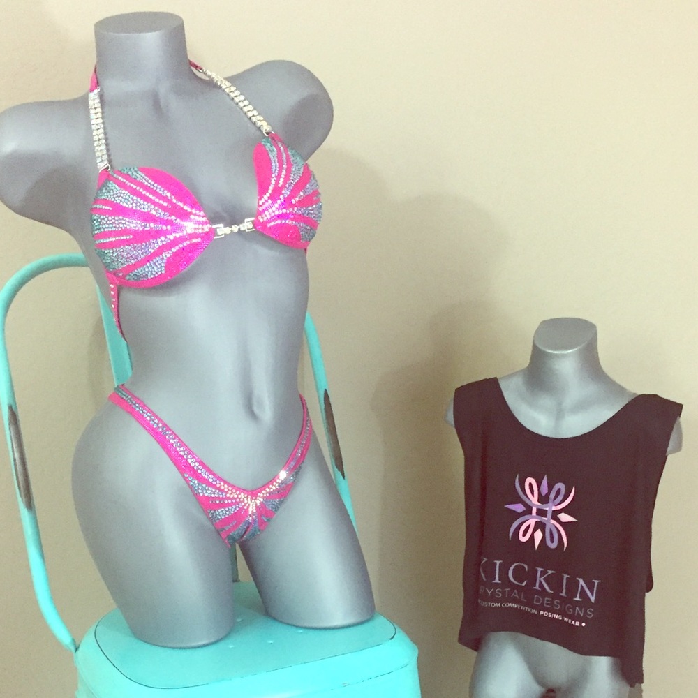 Hot pink Figure suit