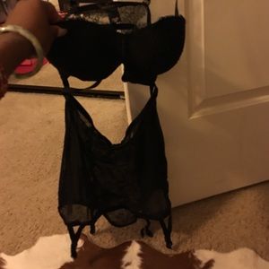 Black Victoria's Secret lacy dress.