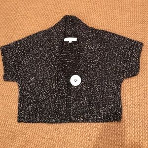 D. Terrell black and white cropped sweater