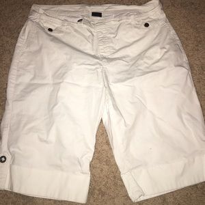 White cargo shorts