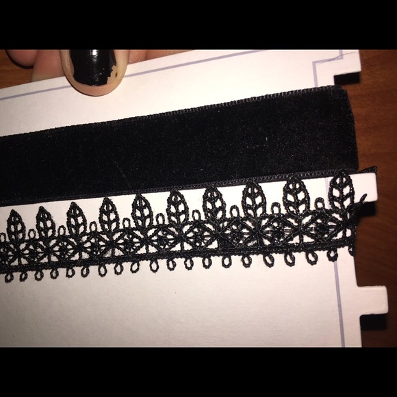 2 Black Velvet Chokers! Brand New! - Picture 2 of 2