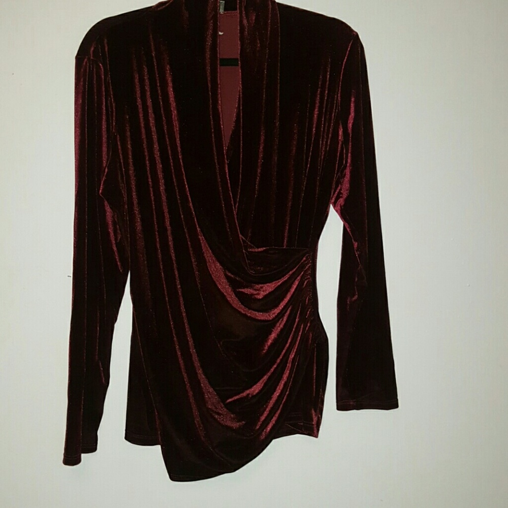Marron velour top