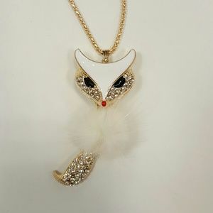 White Fox Necklace