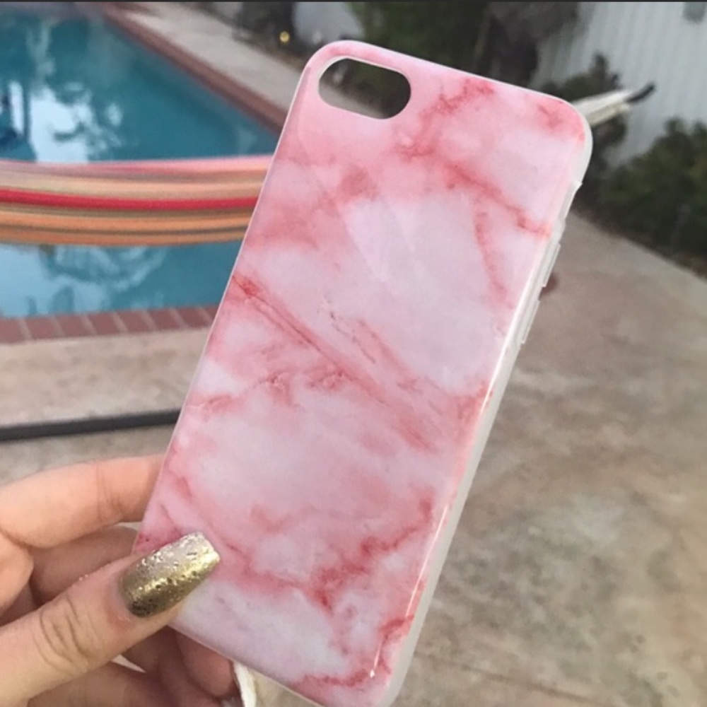 Pink marble iPhone 7 case