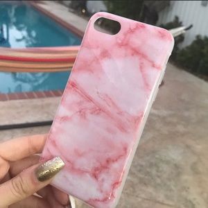 Pink marble iPhone 7 case