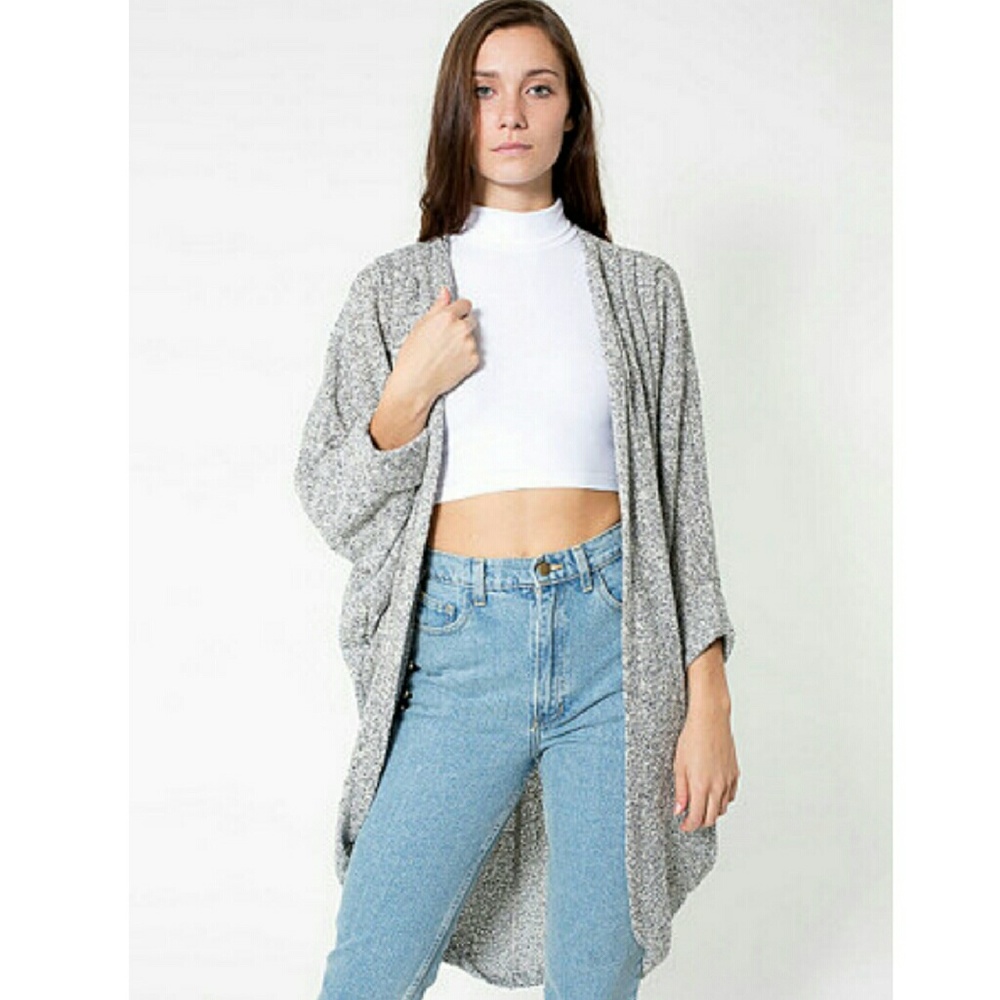 American Apparel Boucle Shawl Cardigan NWOT