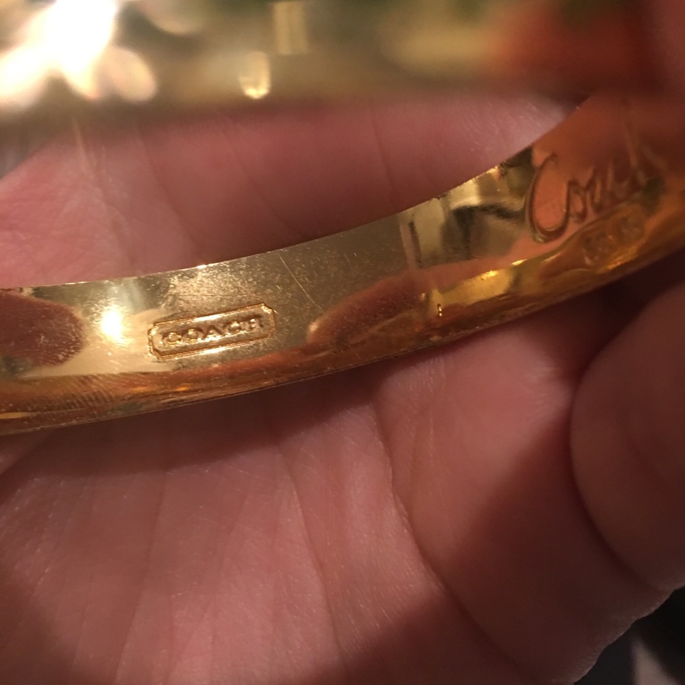 Green and gold coach signature bangle - Picture 4 of 5