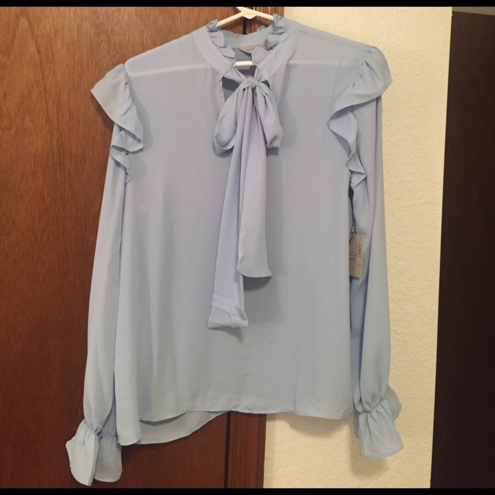 Dainty light blue blouse