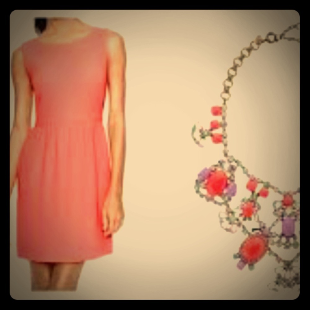 J Crew sleeveless Sheath dress.  Melon. Size 0