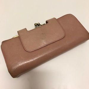 Pink Metallic Hobo Wallet