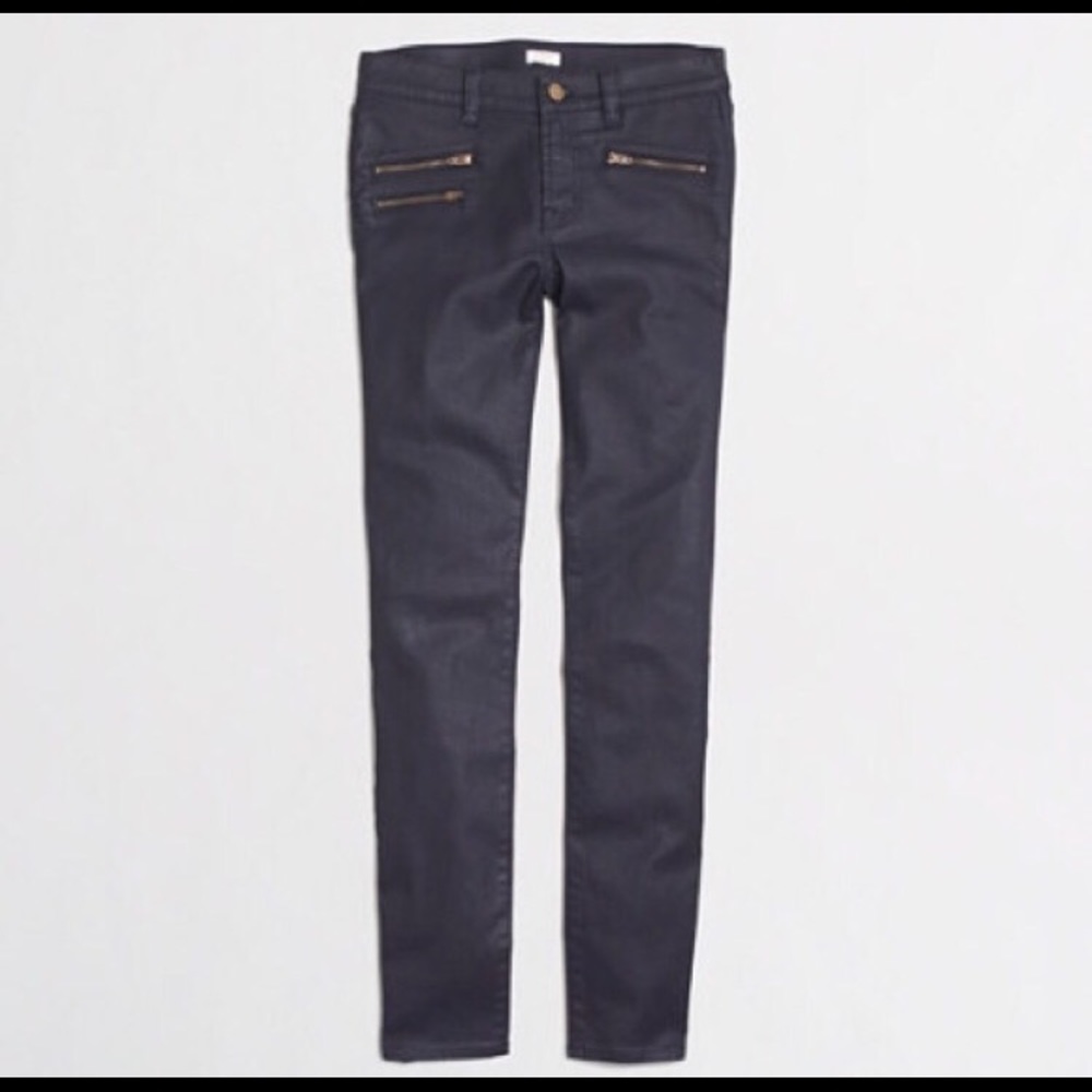 JCREW Skinny Jean in Coated Denim Sz 29