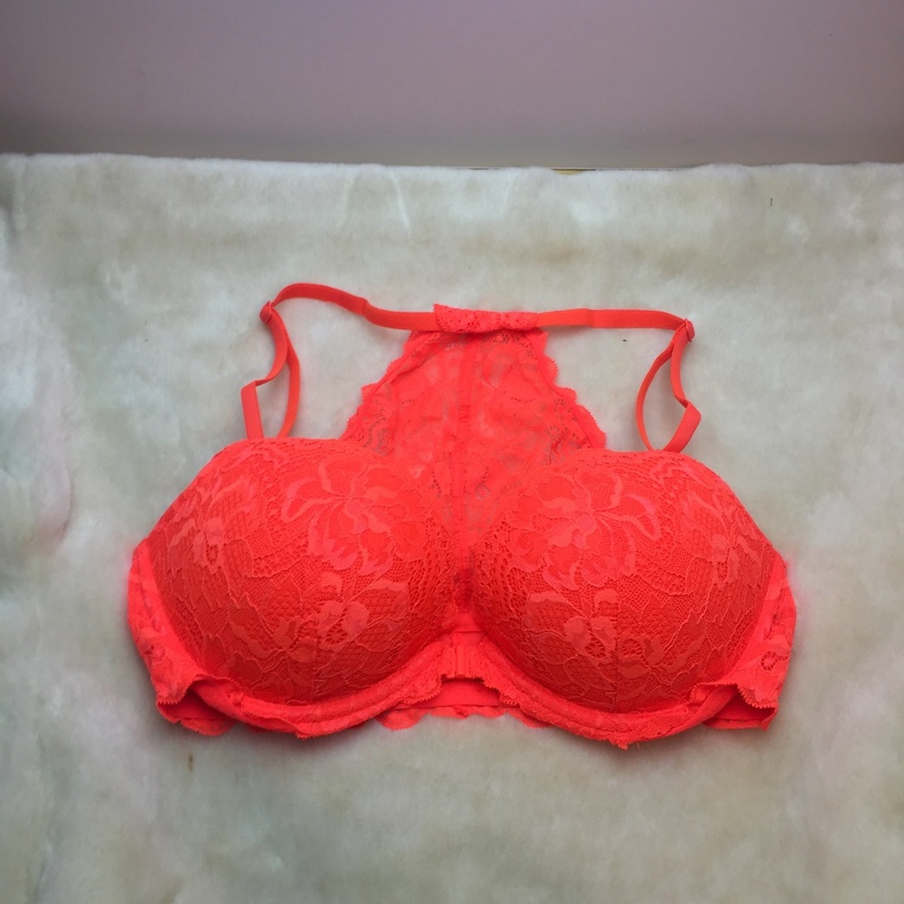 Victoria's Secret racerback push up bra- orange
