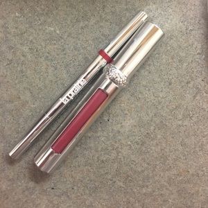 Lip liner and gloss with smudge brush