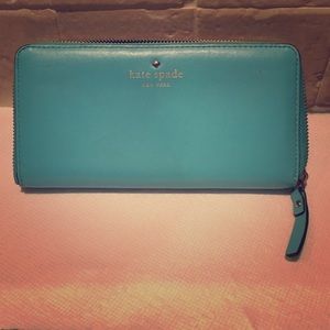 Kate Spade Cedar Street Lacey Zip Around turquoise