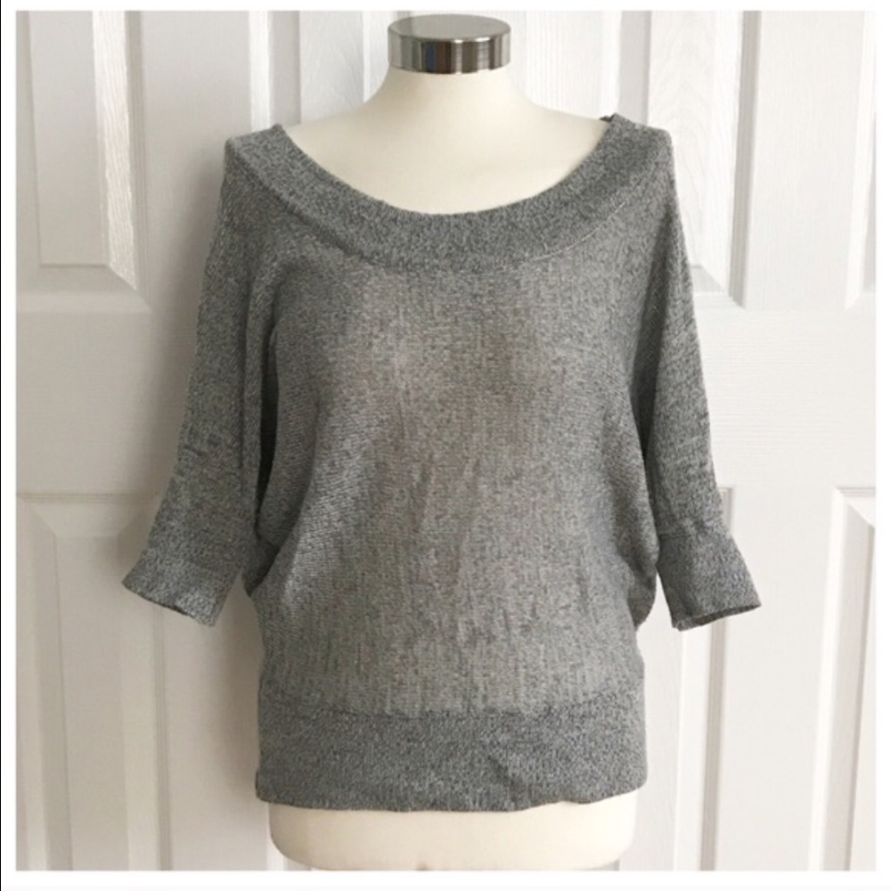 Poof! Small Gray Dolman 3/4 Length Sleeves