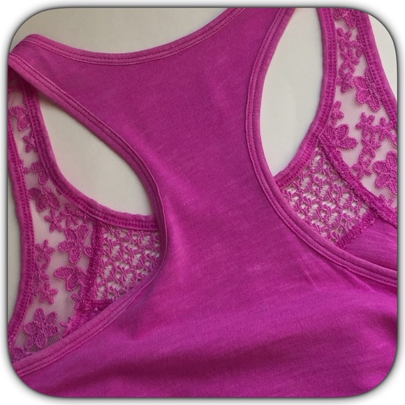 NWT Purple Crochet Racer Back Tank - Picture 3 of 4