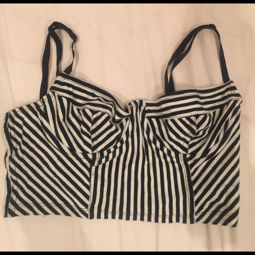 American Apparel Striped Crop Top
