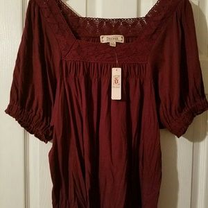 Maroon Decree short sleeve shirt