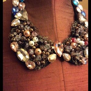 Jeweled bib necklace