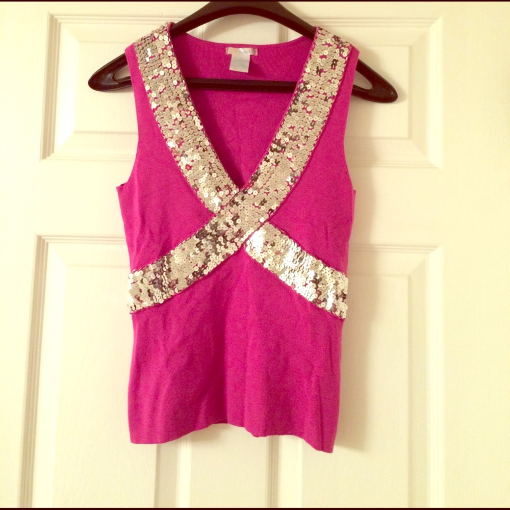 Pink evening top size M with plenty of sparkle