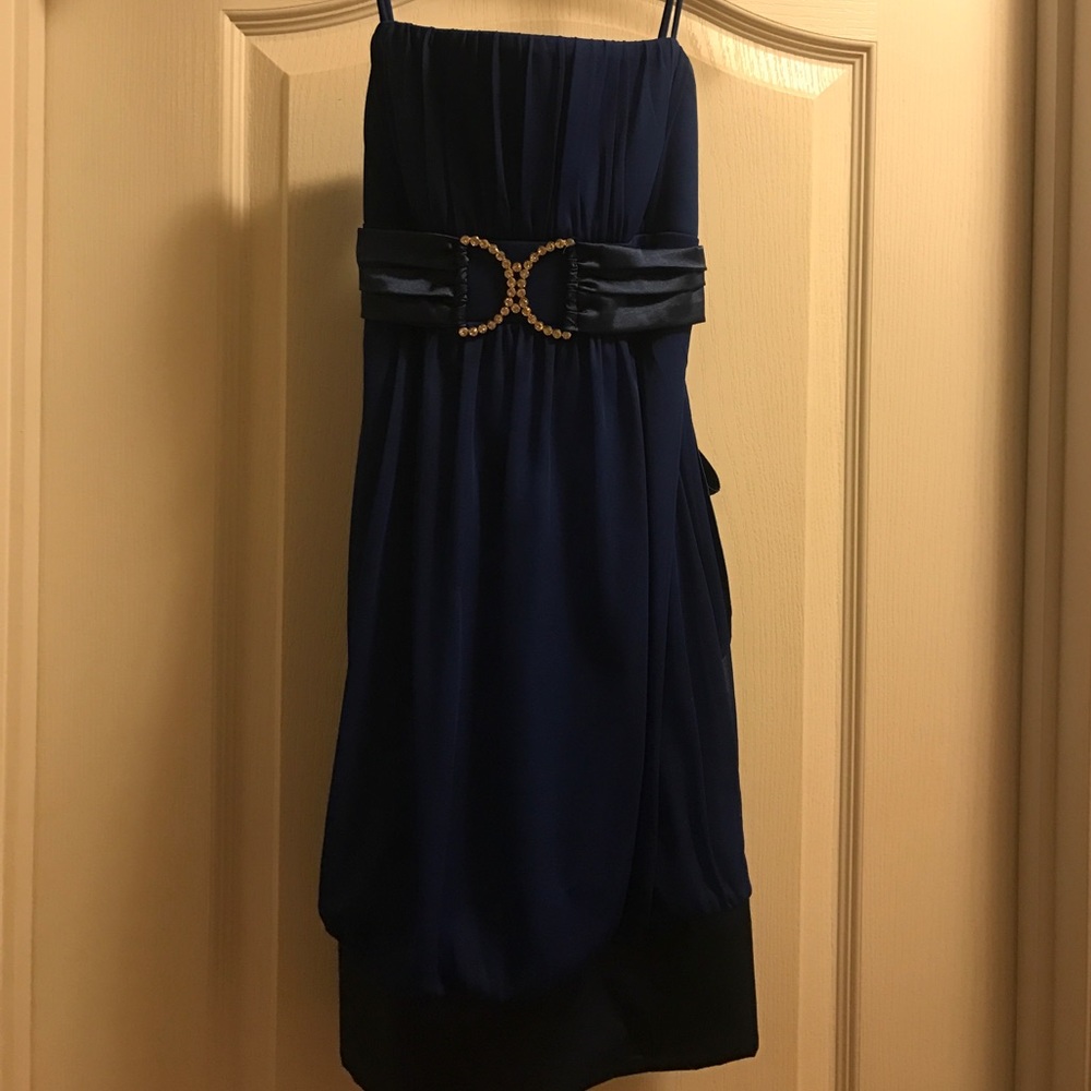 Spaghetti strap dress navy blue