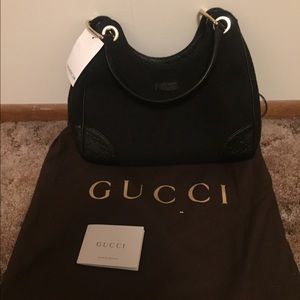 Gucci black borsa shoulder bag