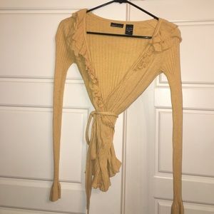 Victoria's Secret yellow wrap sweater