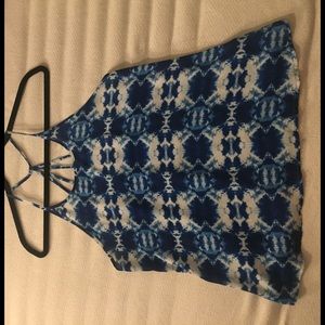 Tie die blue tank