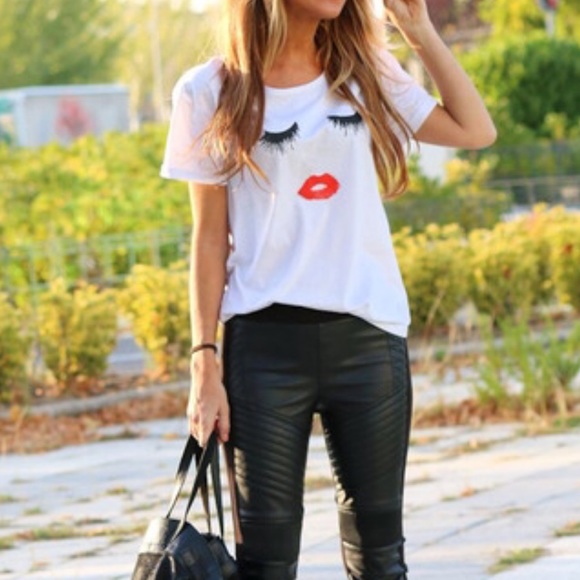 💋LIPSTICK &I EYELASH TEE💋 - Picture 4 of 4