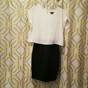 Bodycon dress with overlay