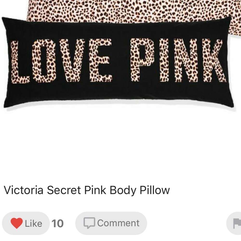 Love pink cheetah body pillow