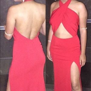 Blood Red custom prom dress