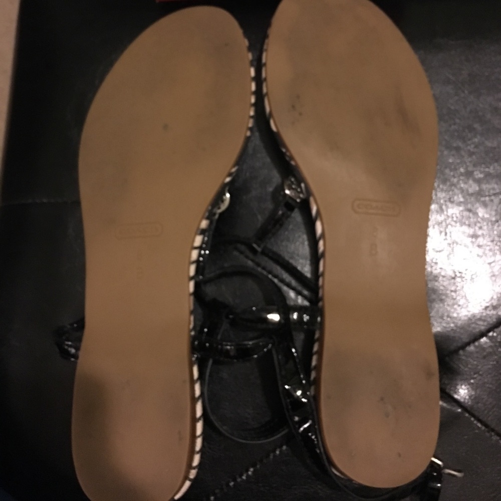 🎀Worn Once!!! Coach patent leather sandals - Picture 6 of 6