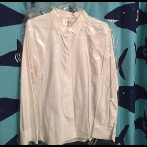 Jcrew women's white stretch button up