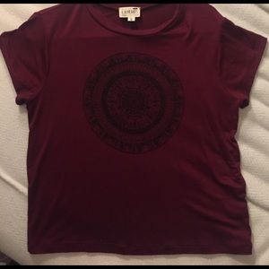 Maroon crop top shirt