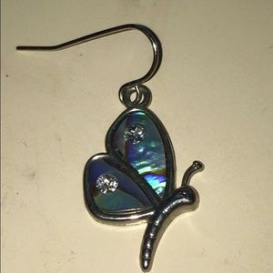 Sterling silver and abalone shell earrings