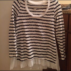 Anthropologie Pleated Trim Top Anthropologie Pleated Trim Top