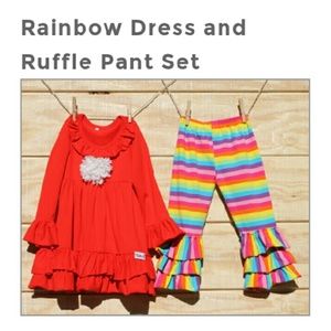 Rainbow Dress Set by www.RuffleUs.com