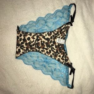 Lace and cheetah print panties