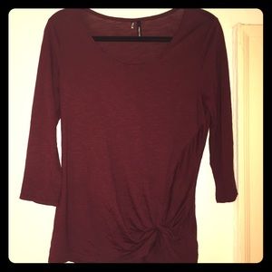 Maurices knot detail 3/4 sleeve top - Medium