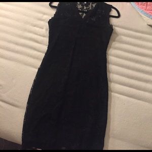 Black lace dress