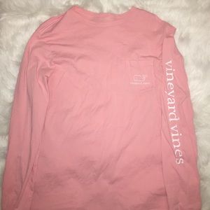Pink vineyard vines long sleeve t-shirt