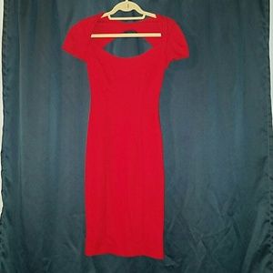 Red Pencil Midi Dress