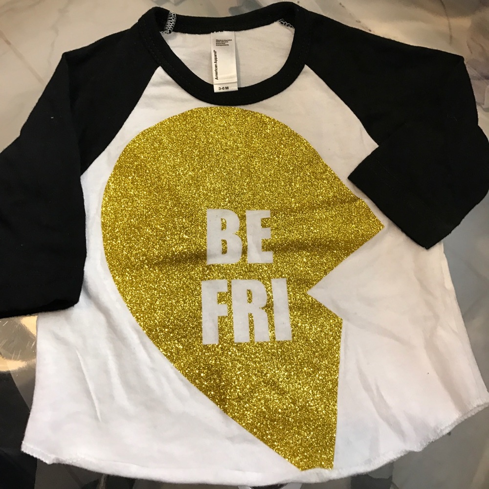 Infant American Apparel baseball best friend tee