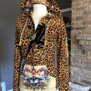 Christian Audigier zip up hoodie
