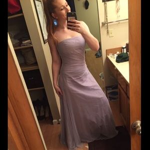 Vera Wang A line Strapless Maids dress in Lavander